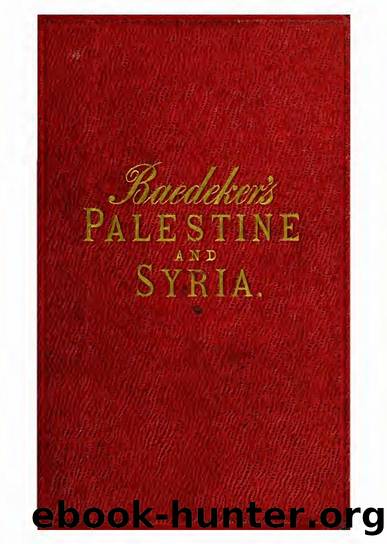 Palestine and Syria [electronic resource]: handbook for travellers by Karl Baedeker (Firm)