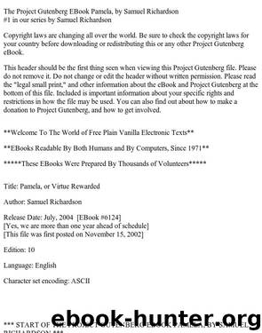 Pamela, or Virtue Rewarded by Samuel Richardson