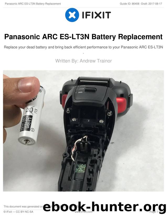 Panasonic ARC ES-LT3N Battery Replacement by Unknown