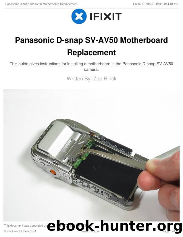 Panasonic D-snap SV-AV50 Motherboard Replacement by Unknown