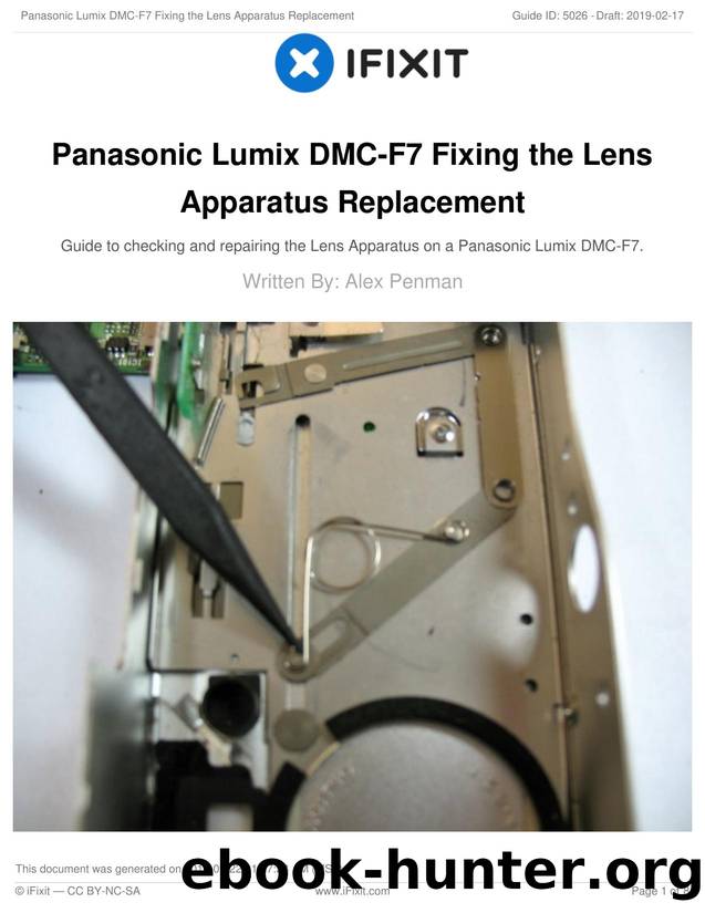Panasonic Lumix DMC-F7 Fixing the Lens Apparatus Replacement by Unknown