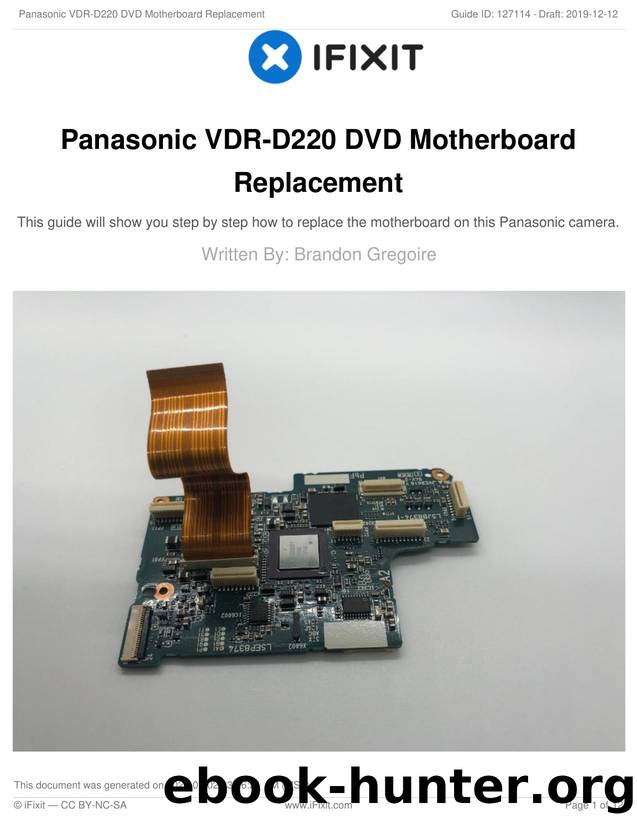 Panasonic VDR-D220 DVD Motherboard Replacement by Unknown