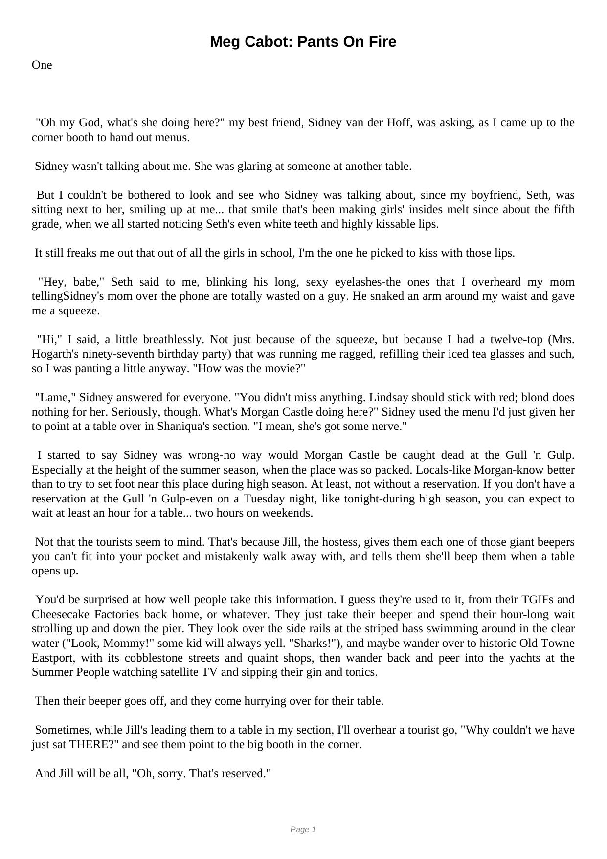 Pants on Fire by Meg Cabot