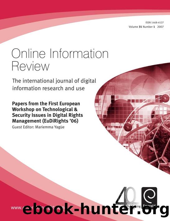 Papers from the First European Workshop on Technological & Security Issues in Digital Rights Management (EuDiRightsâ06) by Mariemma Yague