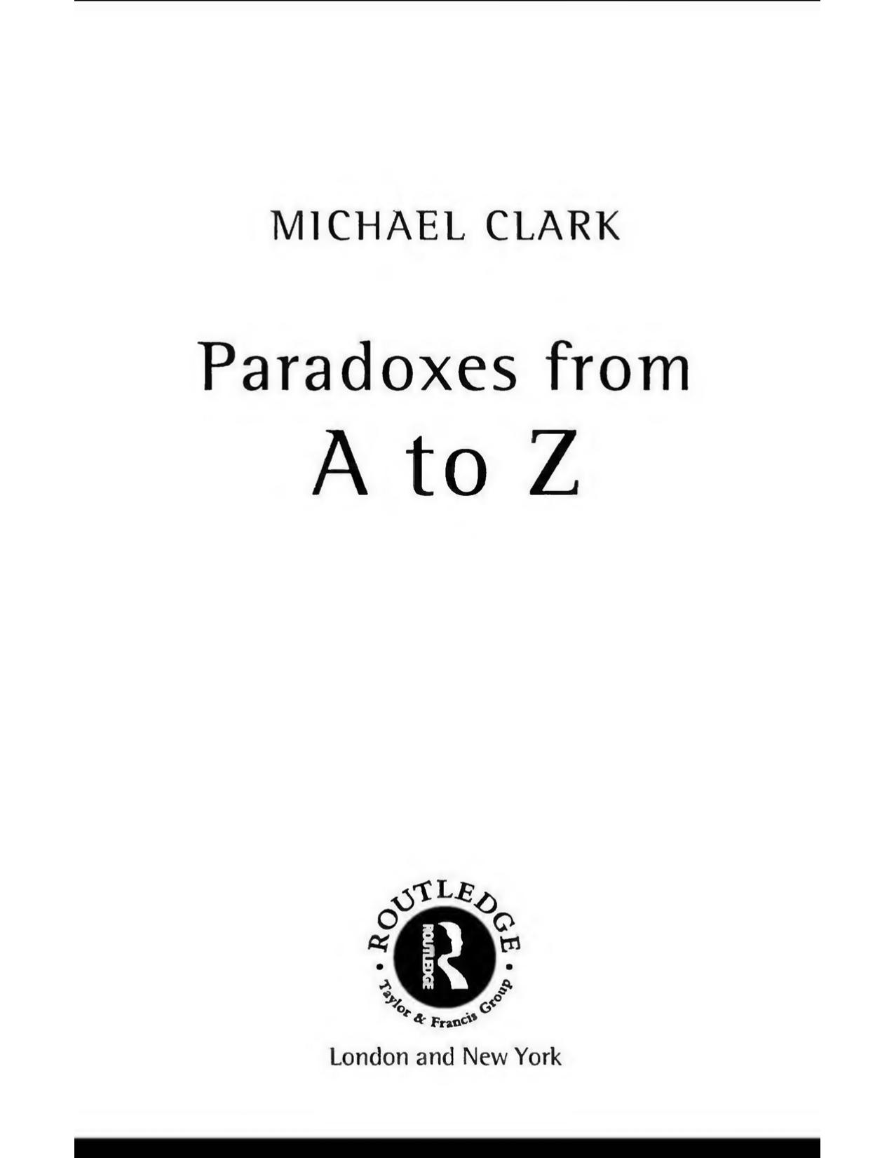 Paradoxes from A-Z.djvu by bruce