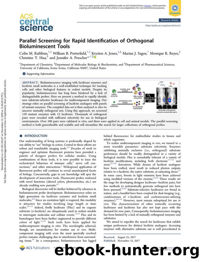 Parallel Screening for Rapid Identification of Orthogonal Bioluminescent Tools by unknow
