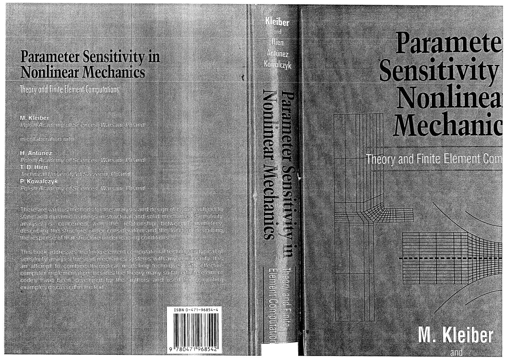 Parameter Sensitivity in Nonlinear Mechanics by Kleiber M