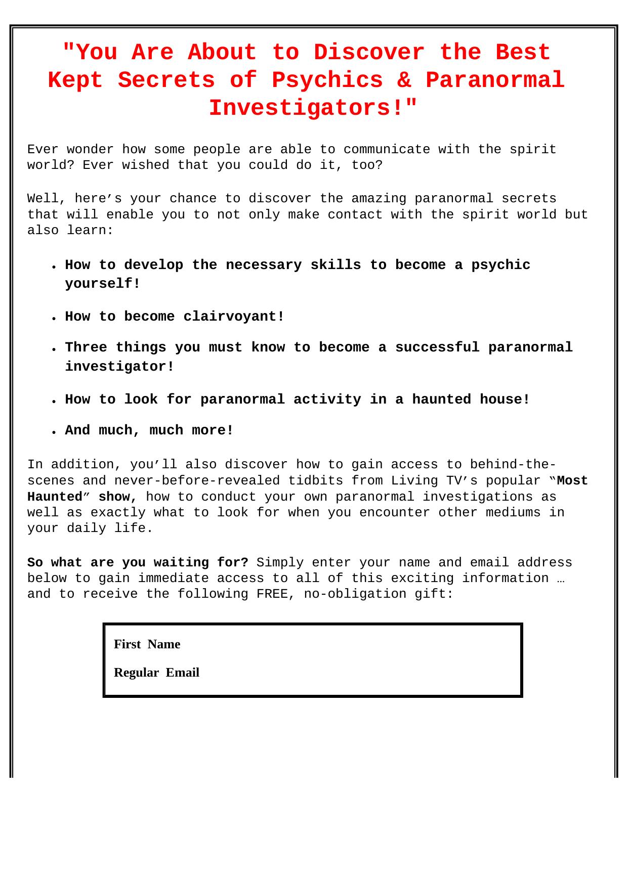 Paranormal Secrets From Most Haunted Psychics. by Best of Kuszter's Collection