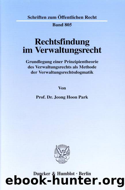 Park by Rechtsfindung im Verwaltungsrecht (9783428492879)