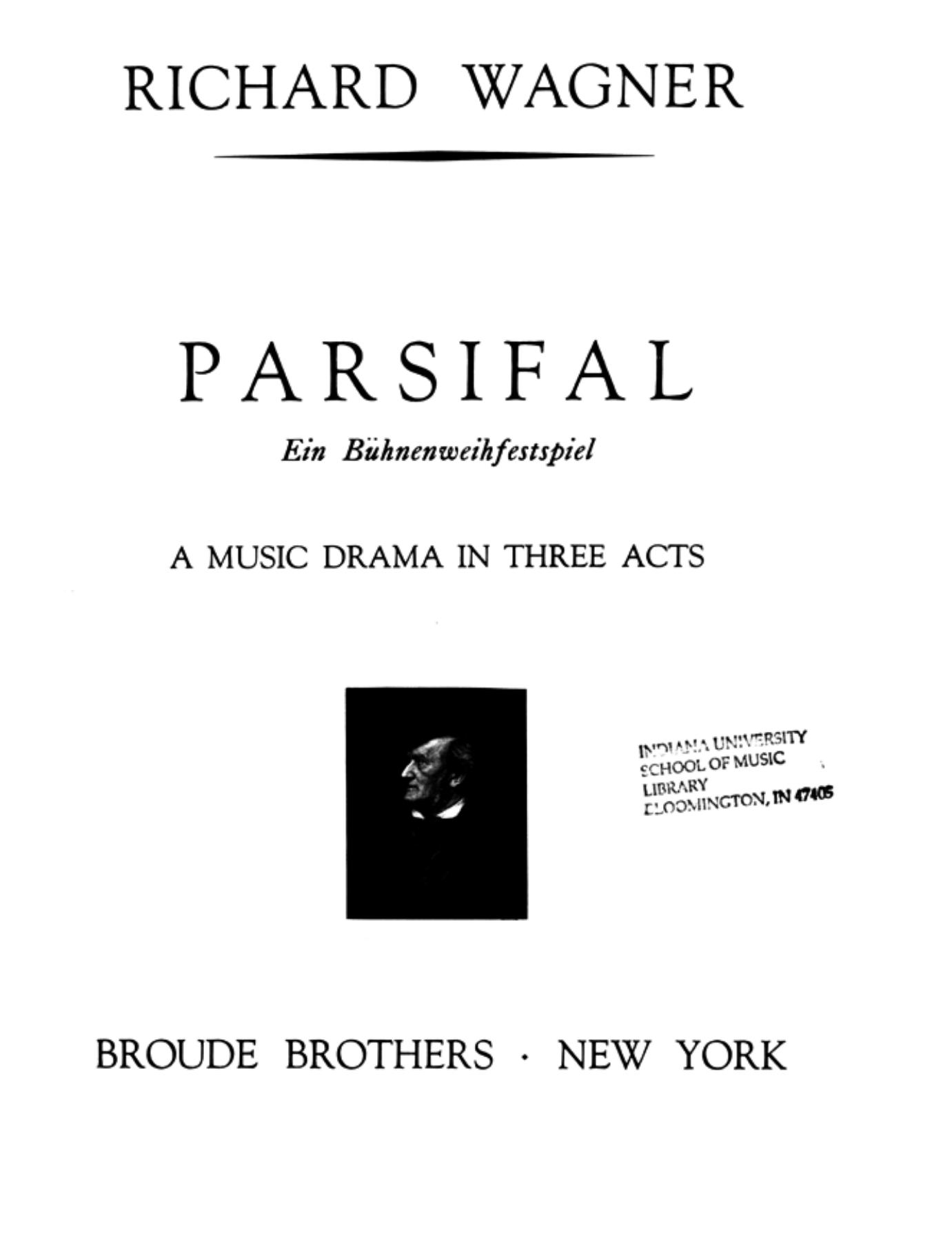 Parsifal (Full Score, 593 Pages ) by Unknown