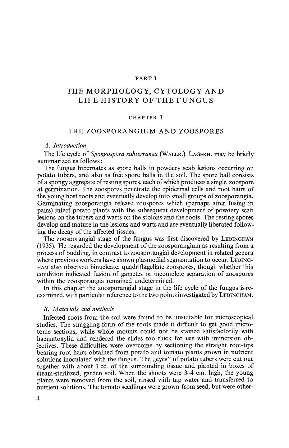 Part I The morpholgy, cytology and life history of the fungus by Unknown