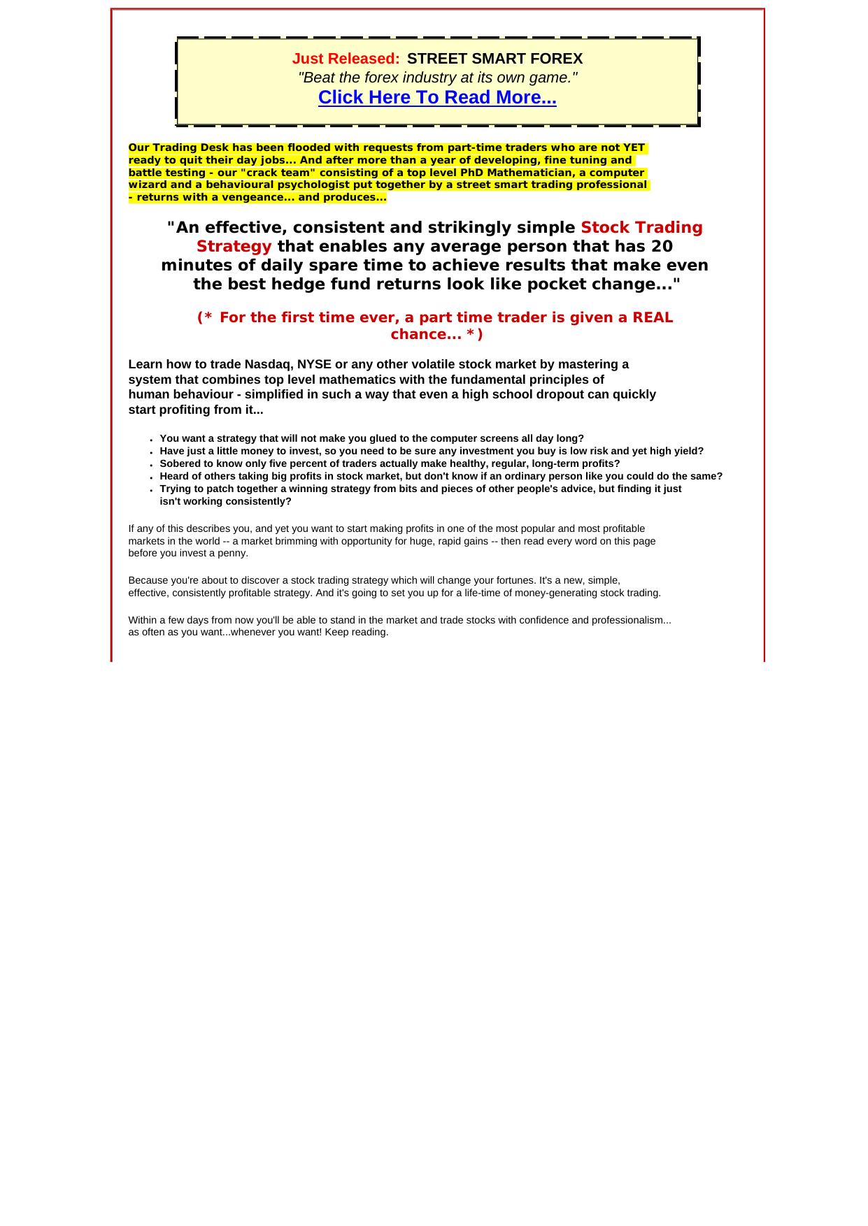 Part-Time Trading For Full-Time Profits. by Best of Kuszter's Collection