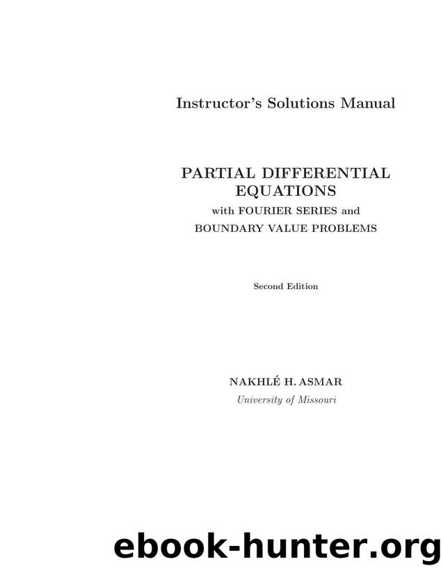 Partial Differential Equations by Asmar