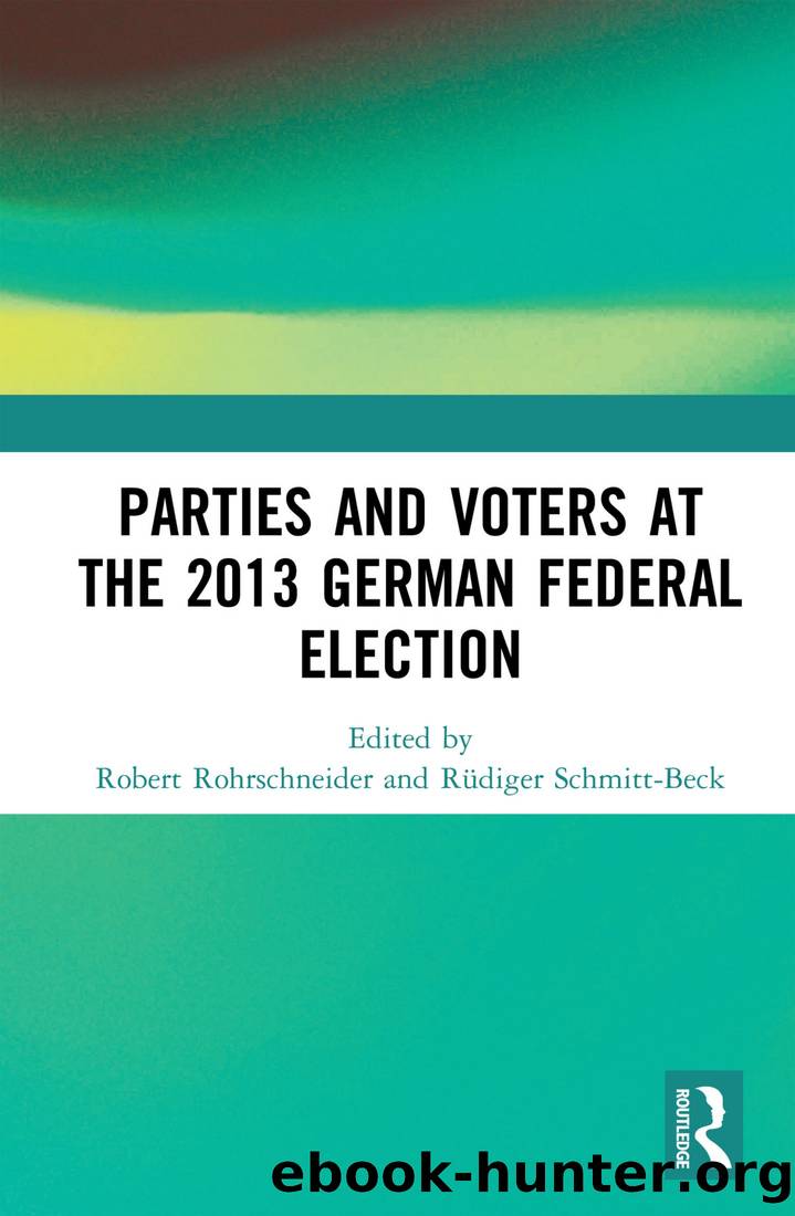 Parties and Voters at the 2013 German Federal Election by Robert Rohrschneider & Rudiger Schmitt-Beck