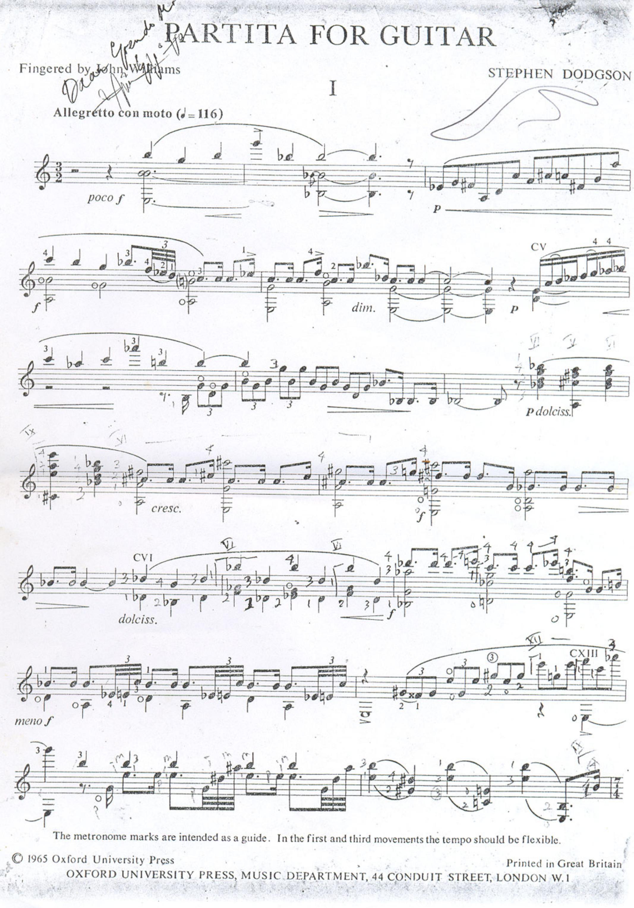 Partita for Guitar by Unknown