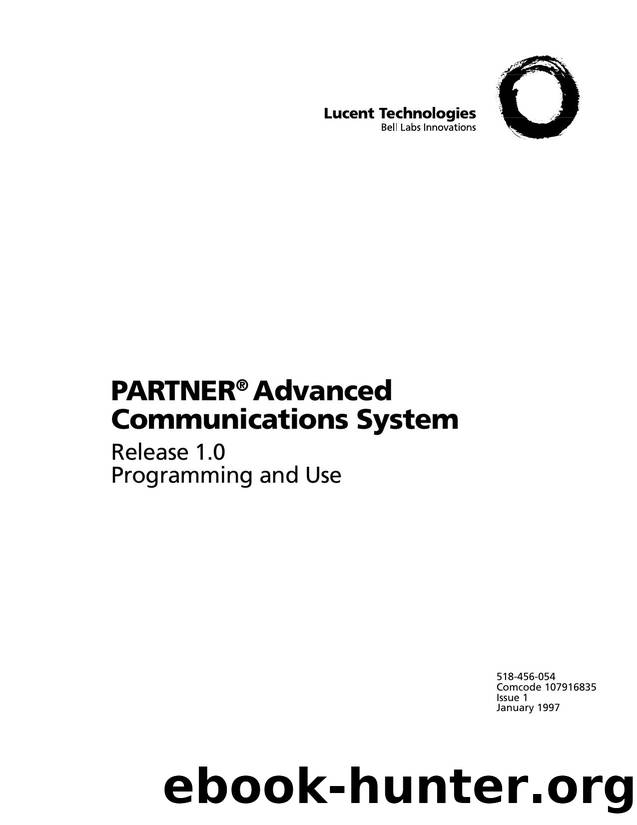 Partner ACS R1-0 Programming and Use by EZ Manuals