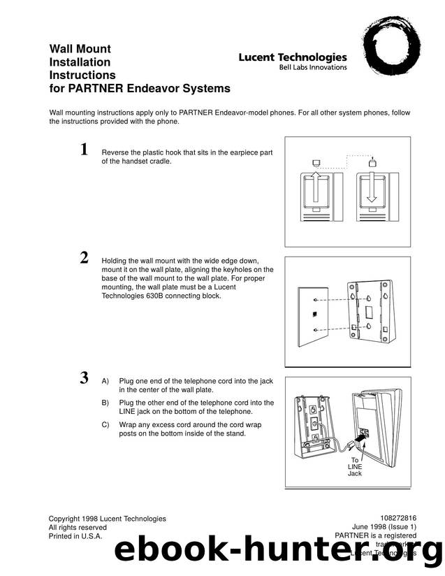 Partner Endeavor Wall Mount Installation Instructions by EZ Manuals
