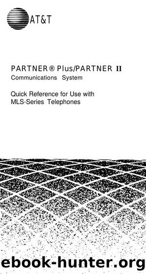 Partner Plus-II Quick Reference for Use with MLS-Series Telep by EZ Manuals