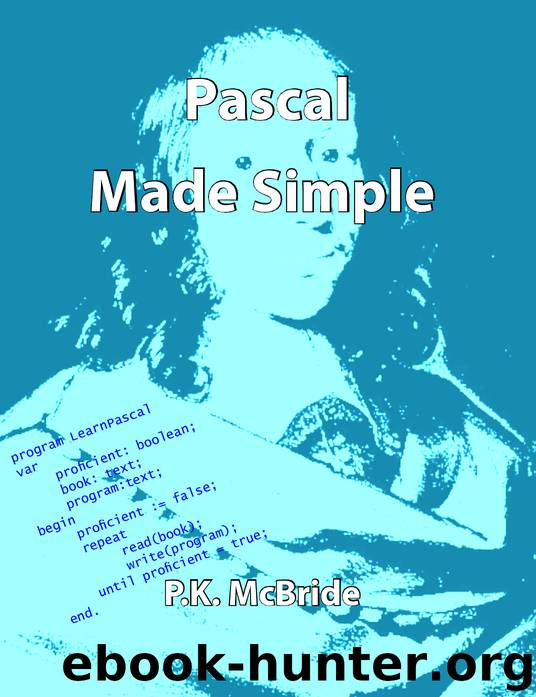 Pascal Made Simple by P K McBride