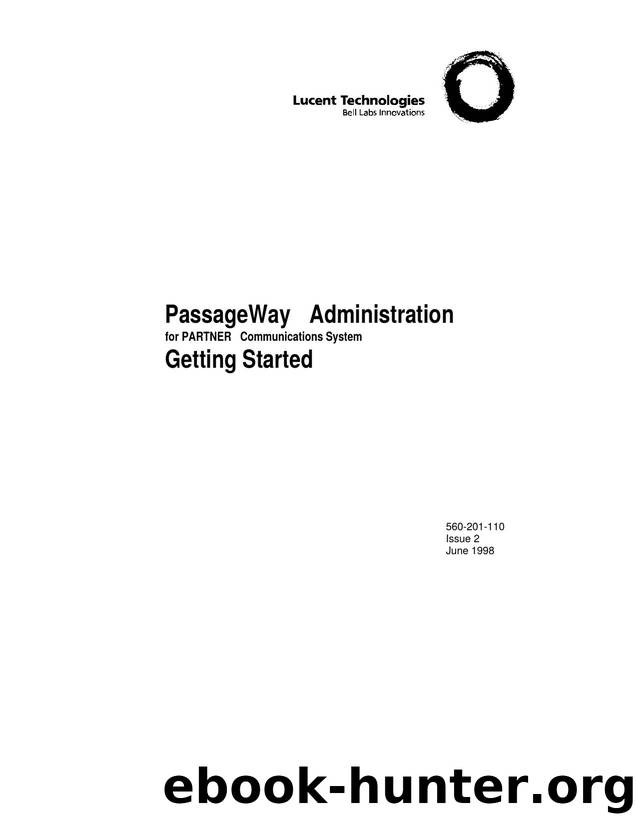 PassageWay Administration for Partner Communication System by EZ Manuals