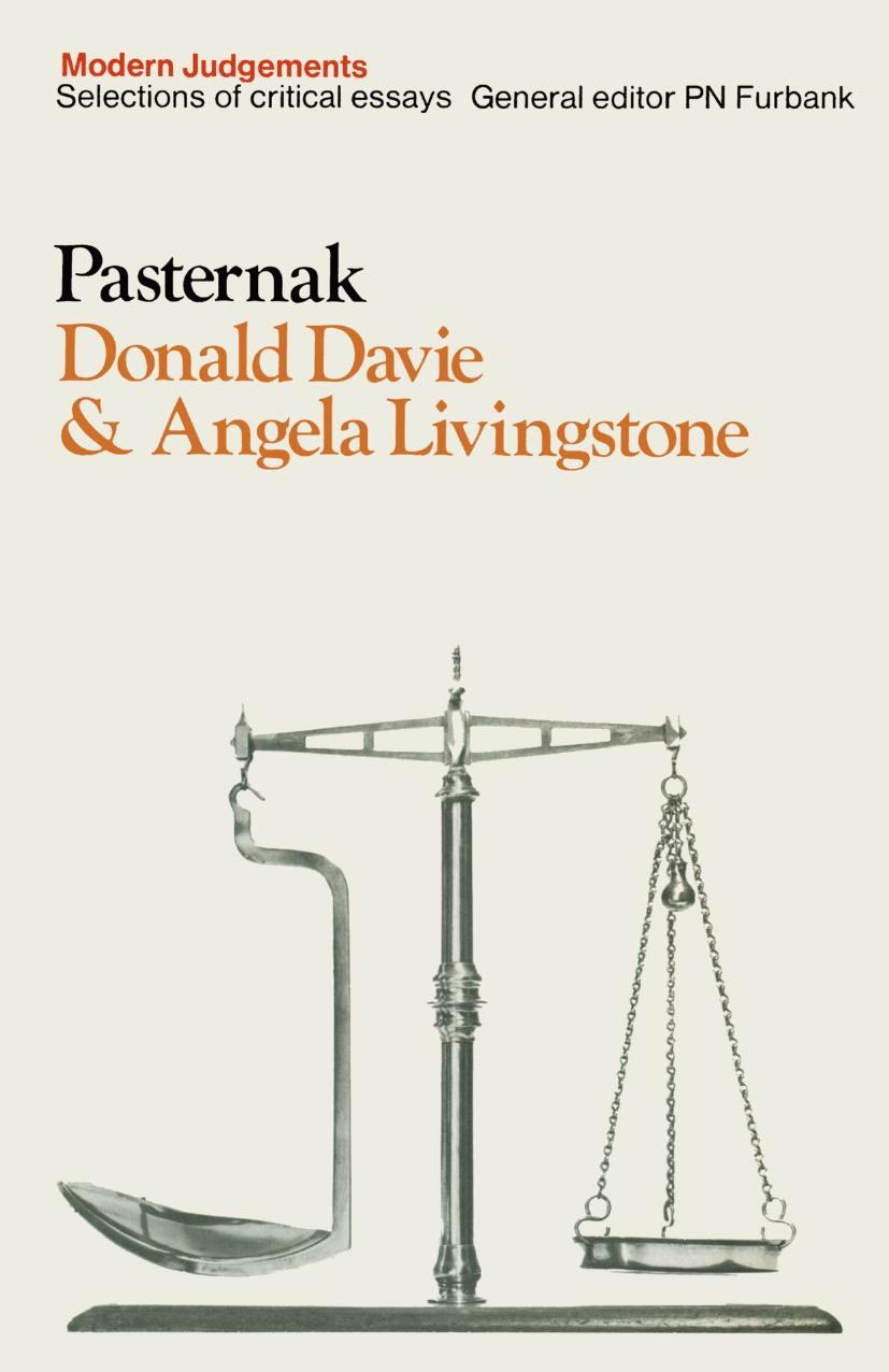 Pasternak by Donald Davie Angela Livingstone (eds.)