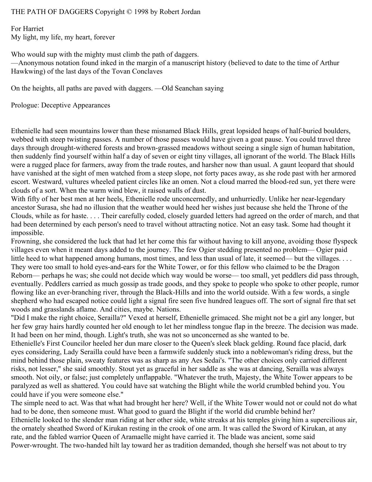 Path of Daggers by Robert Jordan