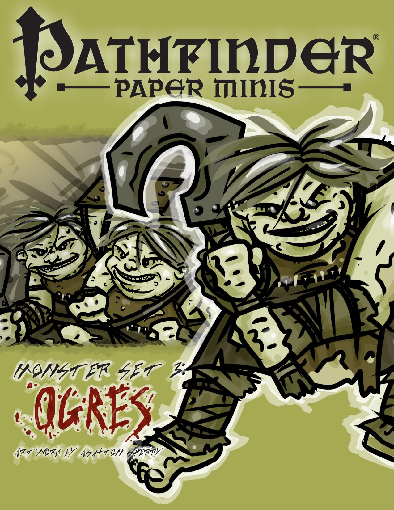 Pathfinder Paper Minis: Monster Set 3 - Ogres by Paizo Publishing