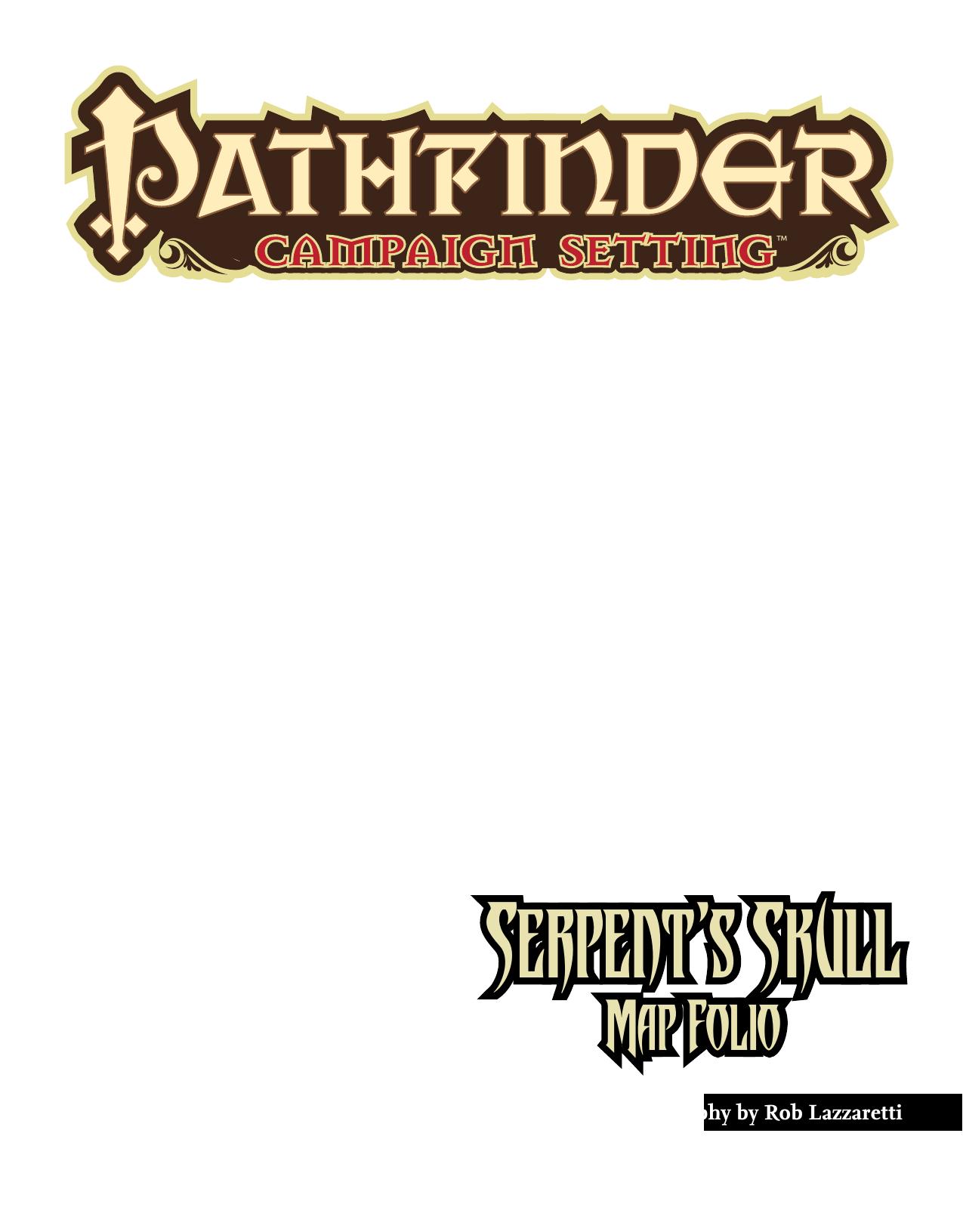 Pathfinder by Serpent's Skull Map Folio