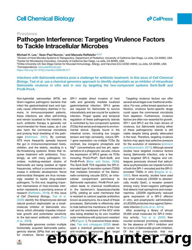 Pathogen Interference: Targeting Virulence Factors to Tackle Intracellular Microbes by Michael H. Lee & Sean-Paul Nuccio & Manuela Raffatellu