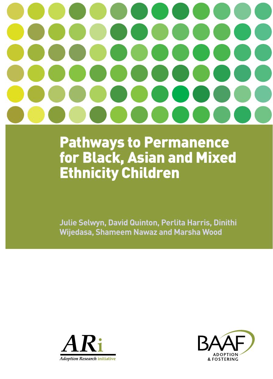 Pathways To Permanence For Black, Asian And Mixed Ethnicity Children by Julie Selwyn; David Quinton; Perlita Harris; etc.