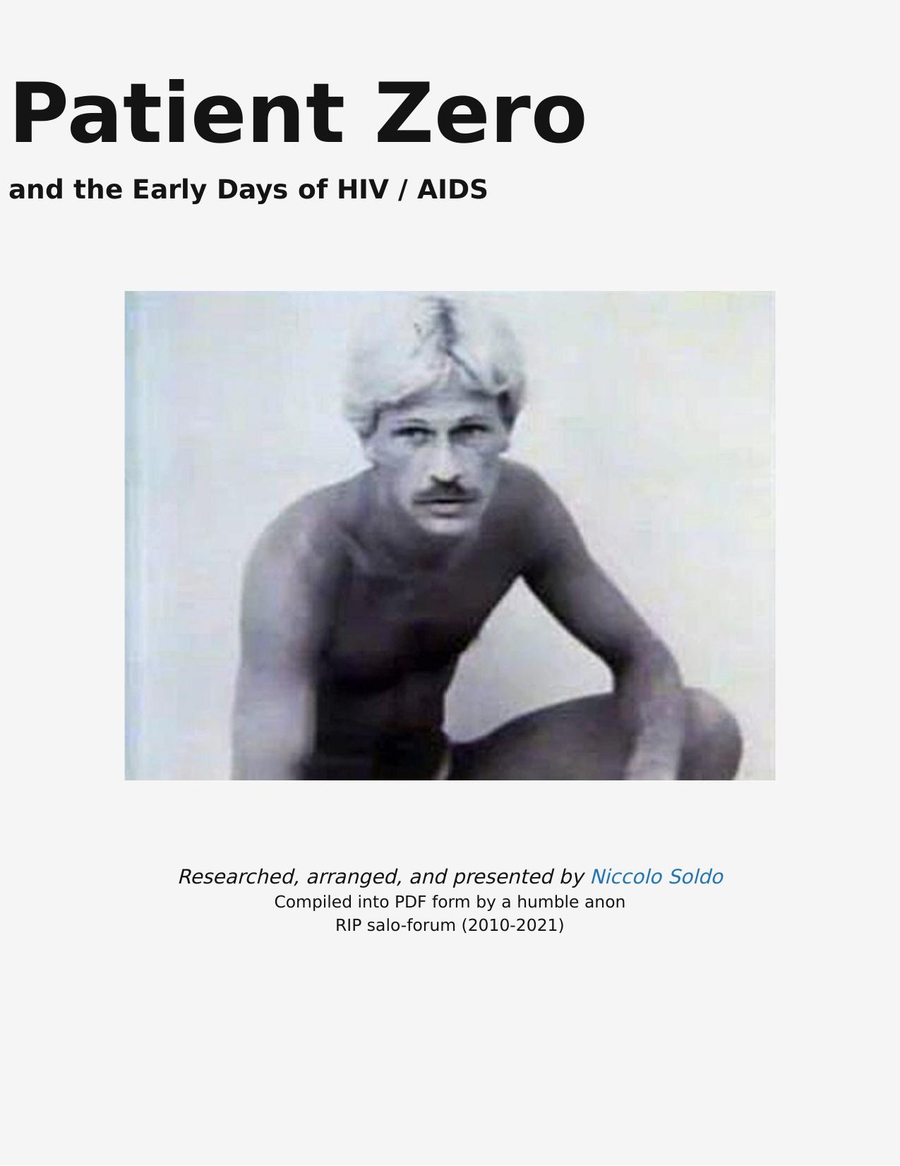 Patient Zero and the Early Days of HIV AIDS by Unknown