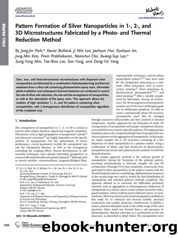 Pattern Formation of Silver Nanoparticles in 1-, 2-, and 3D Microstructures Fabricated by a Photo- and Thermal Reduction Method by Unknown