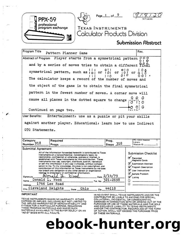 Pattern Planner by Unknown