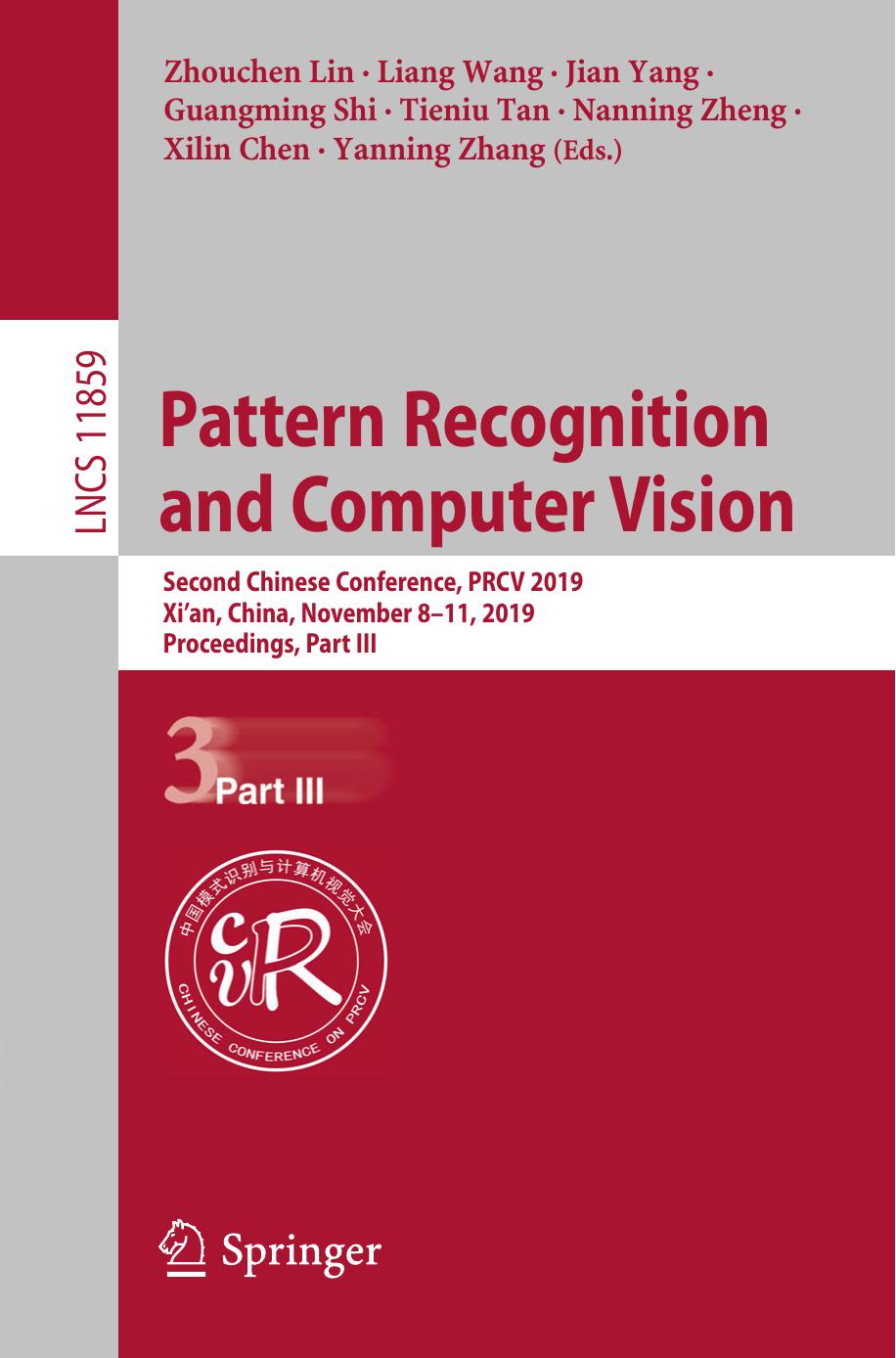Pattern Recognition and Computer Vision by unknow
