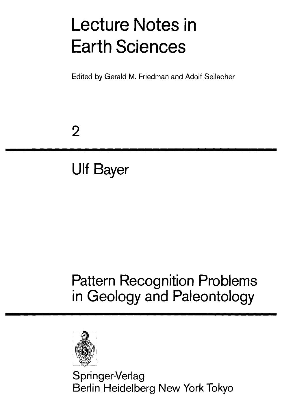 Pattern recognition problems in geology and paleontology by Ulf Bayer