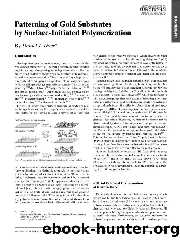 Patterning of Gold Substrates by Surface-Initiated Polymerization by Unknown