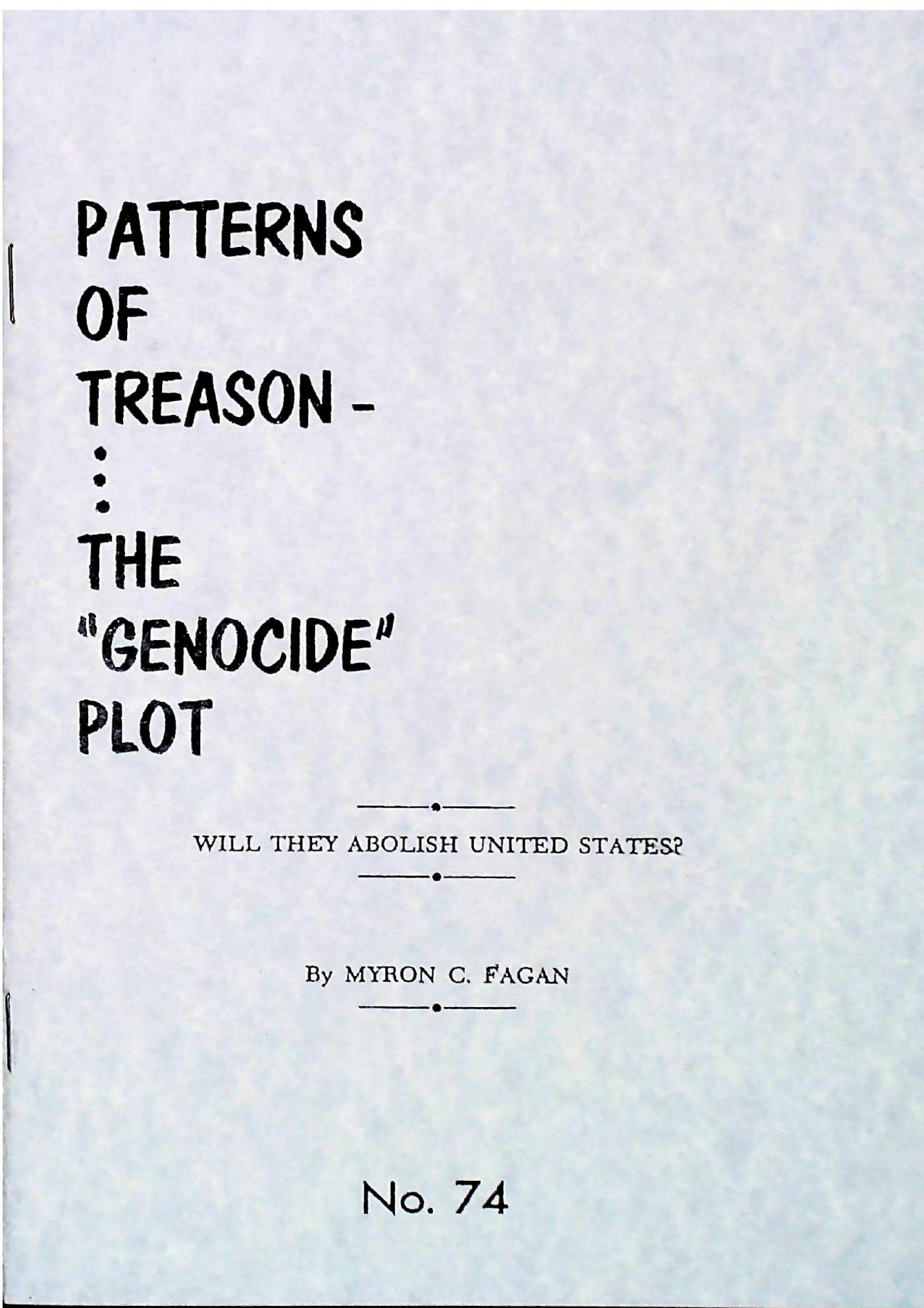 Patterns Of Treason-The Genocide Plot NO.74-MyronFagan by Unknown