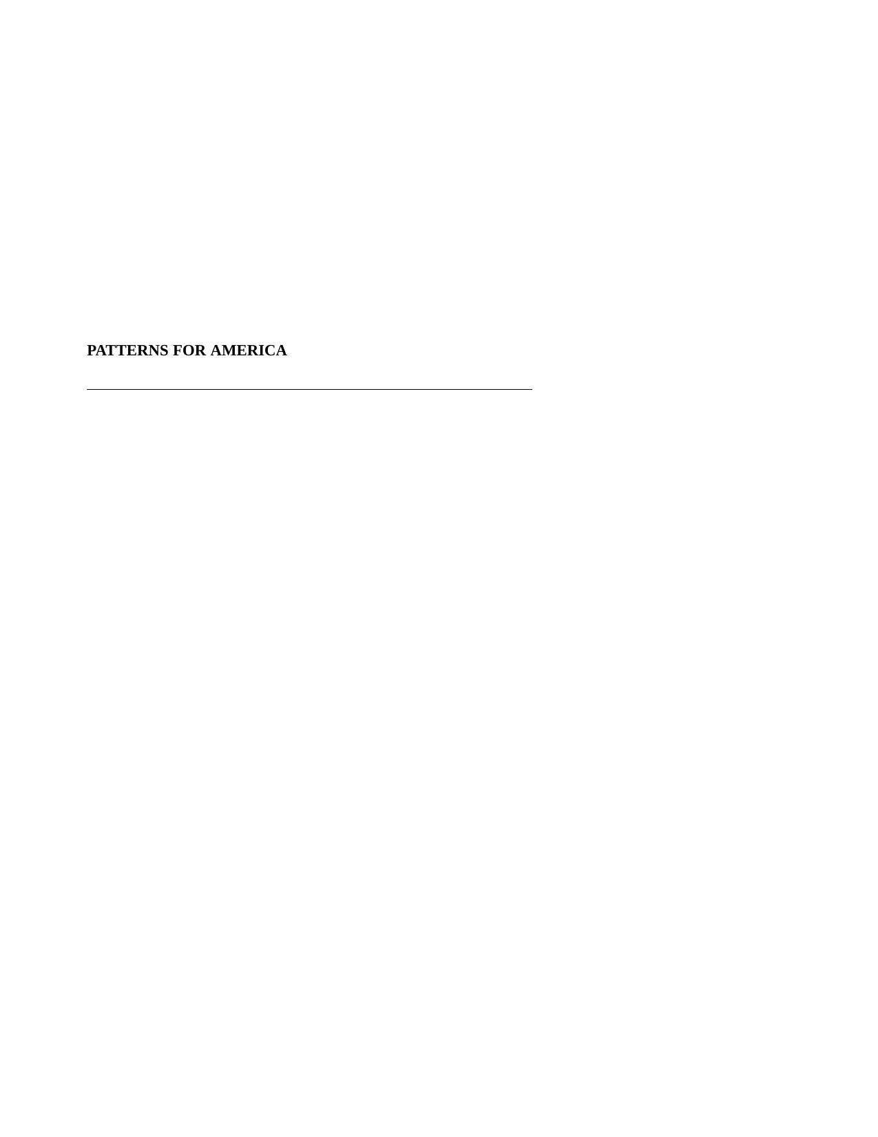 Patterns for America by Susan Hegeman