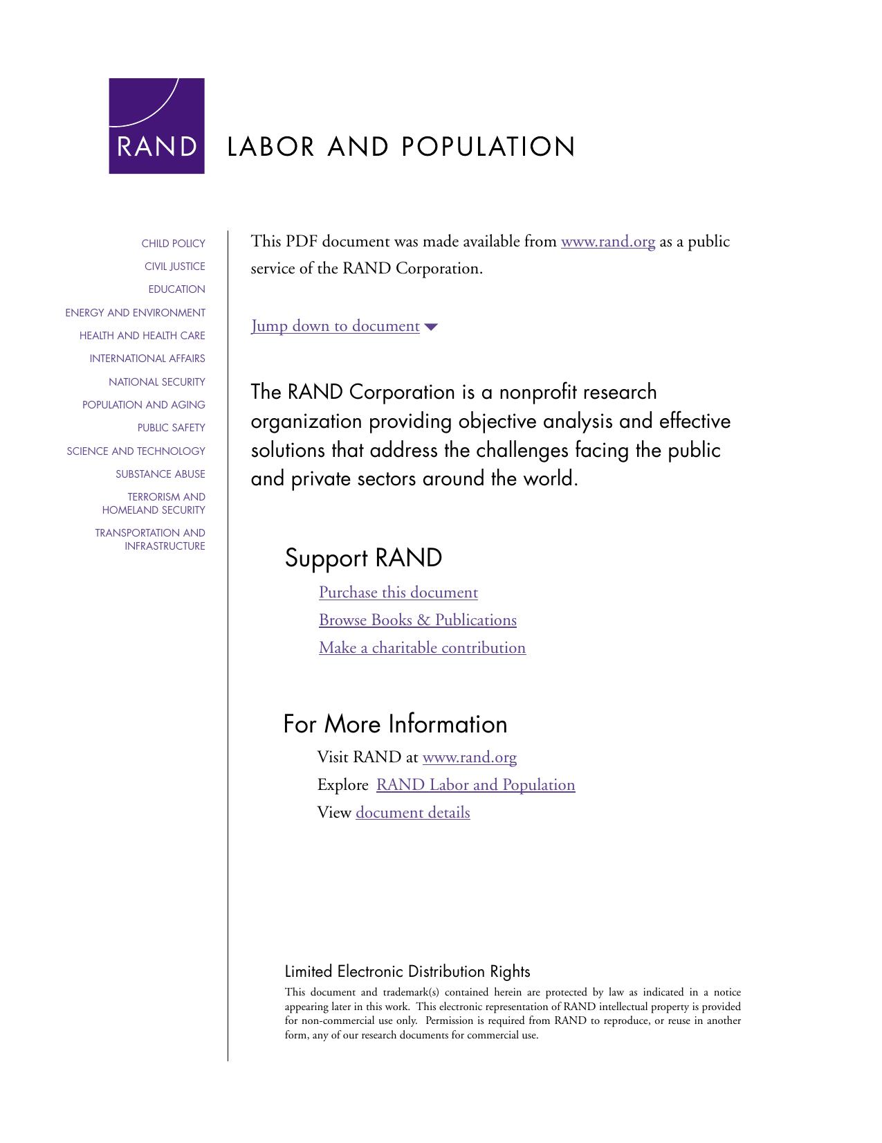 Patterns of Child Care Use for Preschoolers in Los Angeles County by Laura Chyu