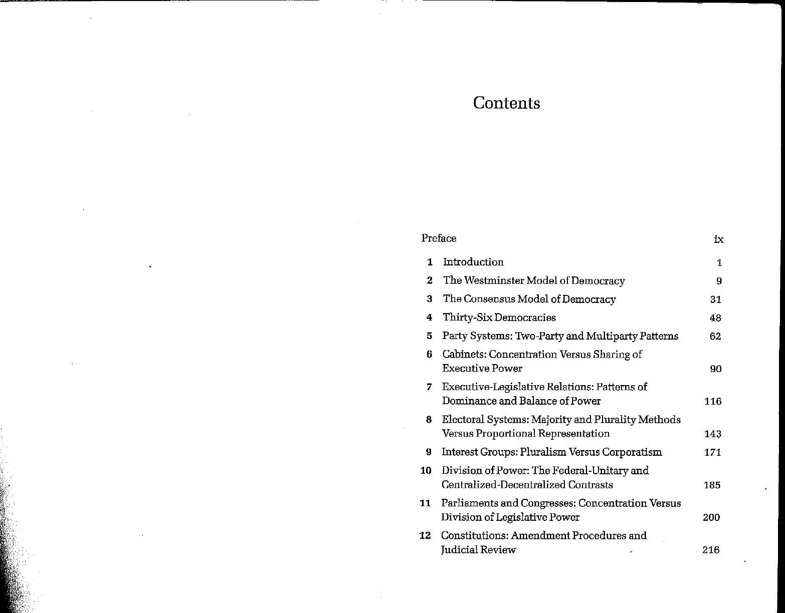 Patterns of Democracy: Government Forms and Performance in Thirty-Six Countries by Arend Lijphart