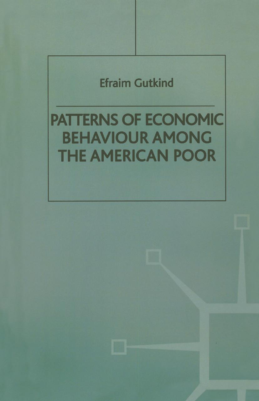 Patterns of Economic Behaviour Among the American Poor by Efraim Gutkind (auth.)