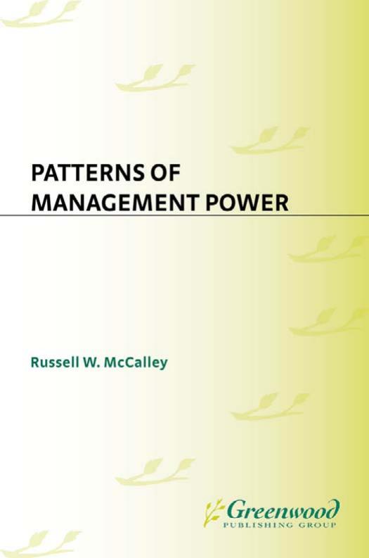 Patterns of Management Power by Russell McCalley