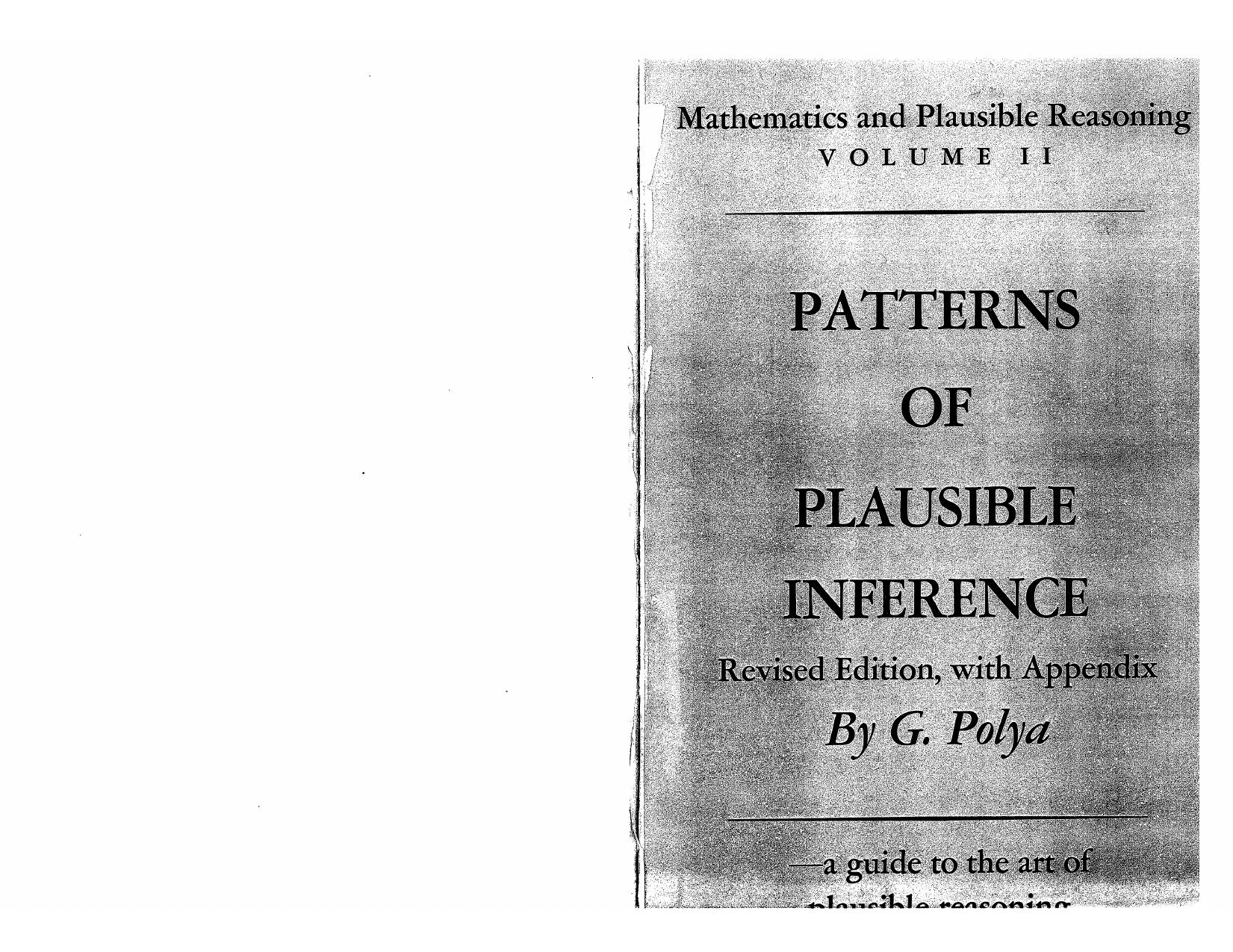 Patterns of Plausible Inference, Polya.djvu by bruce