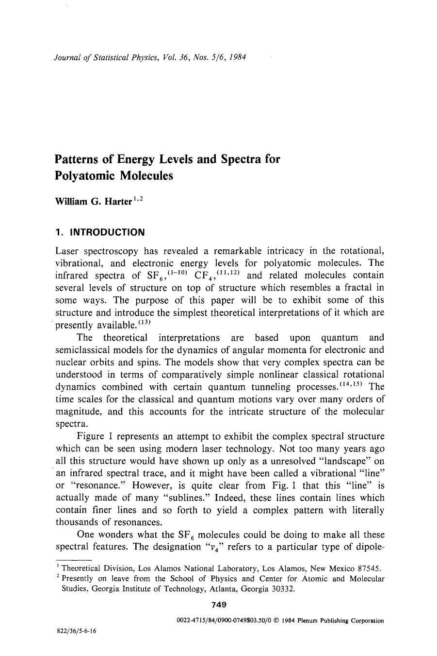 Patterns of energy levels and spectra for polyatomic molecules by Unknown