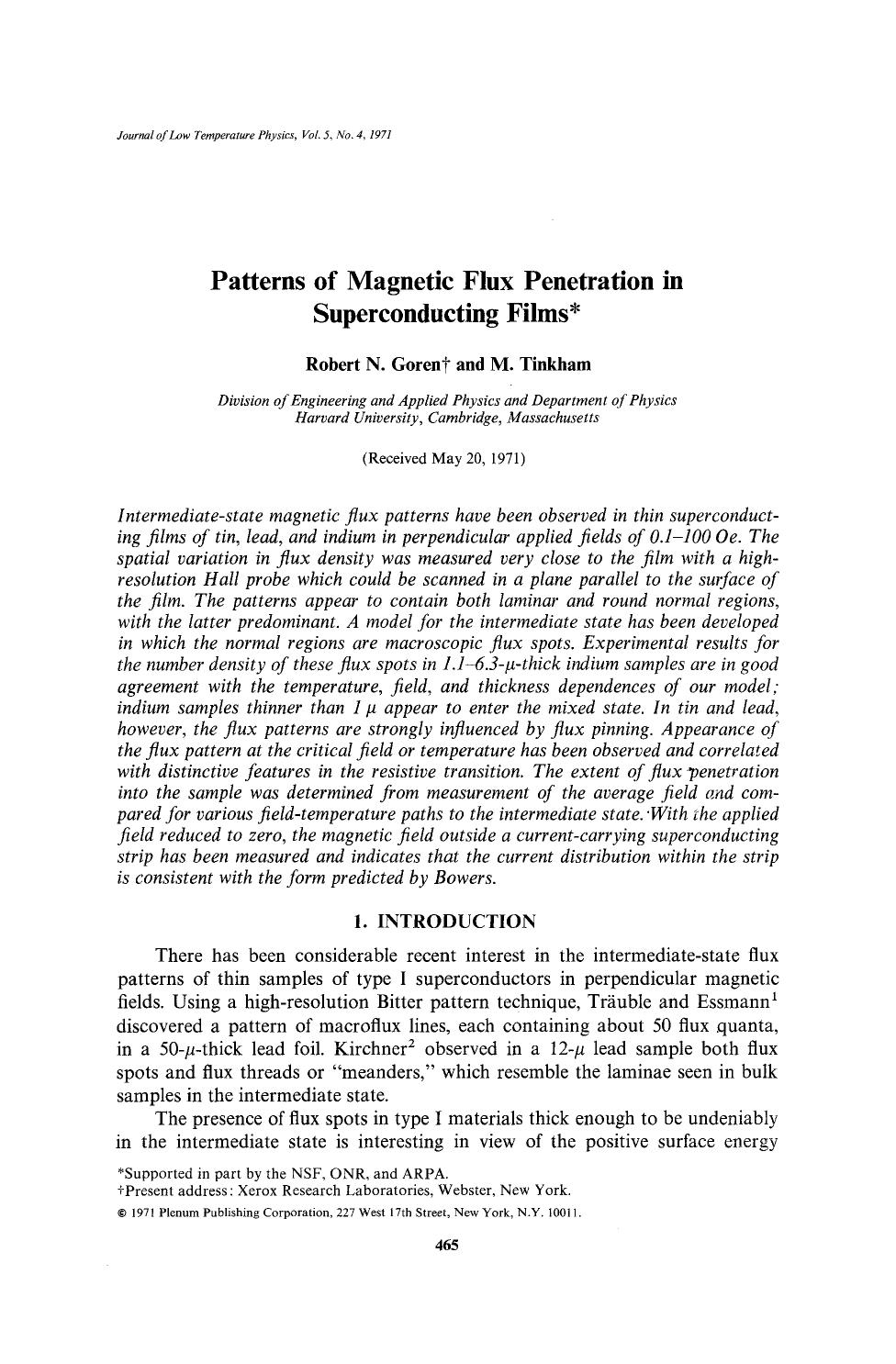 Patterns of magnetic flux penetration in superconducting films by Unknown