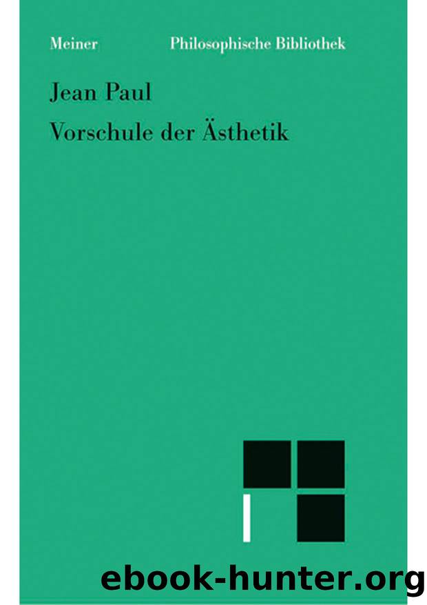 Paul by Vorschule der Ästhetik (9783787323180)