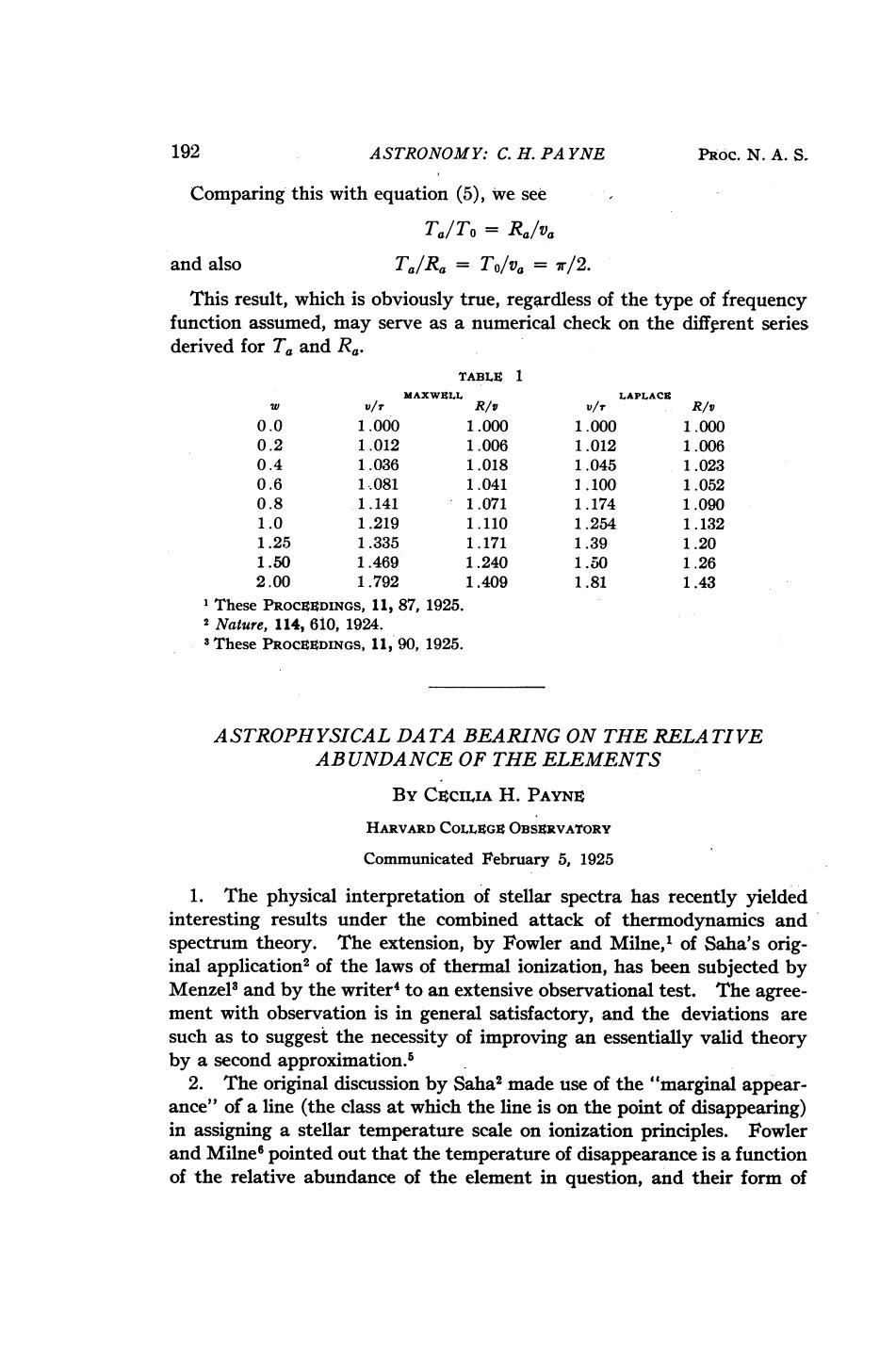 Payne C. H. by Astrophysical Data Bearing on the Relative Abundance of the Elements (1925)(7s)