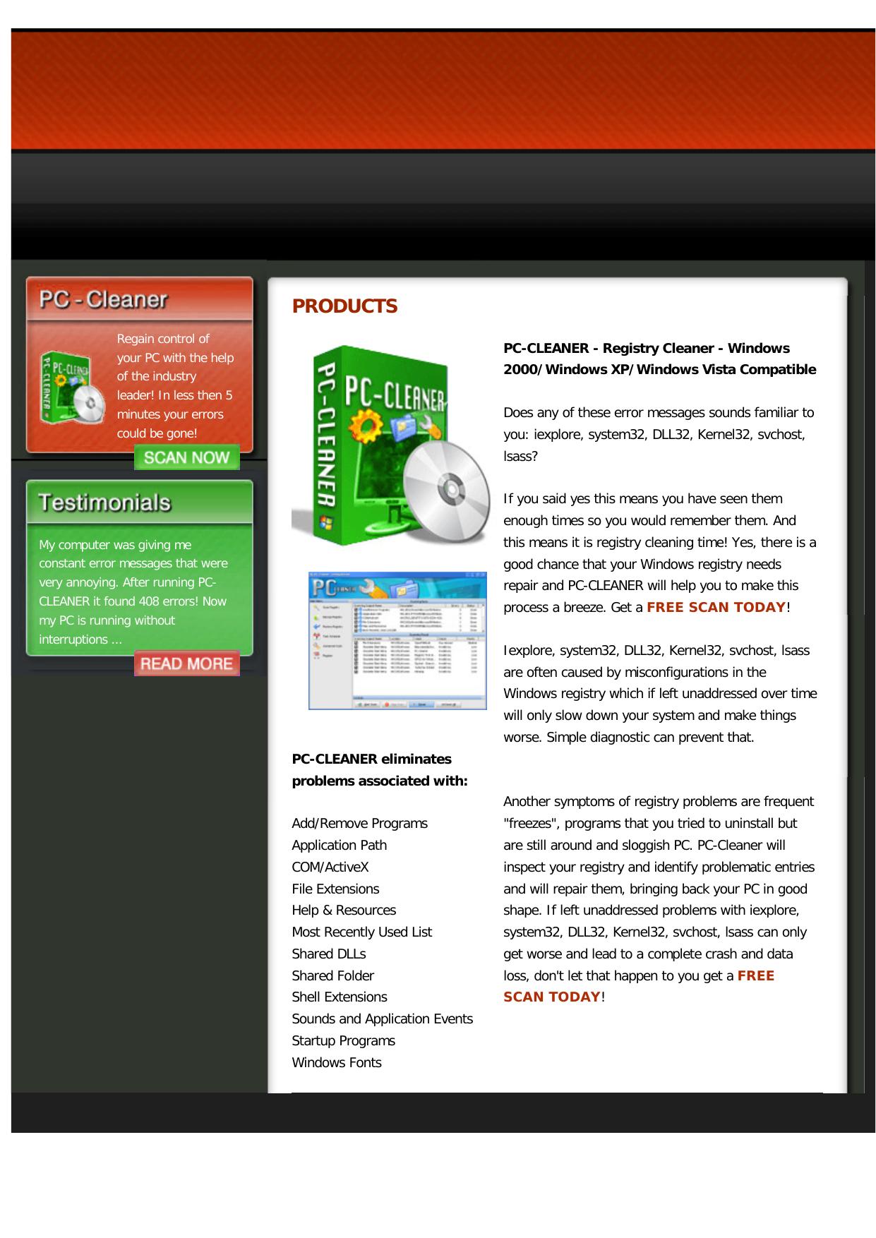 Pc-cleaner Top Registry Cleaner. by Best of Kuszter's Collection