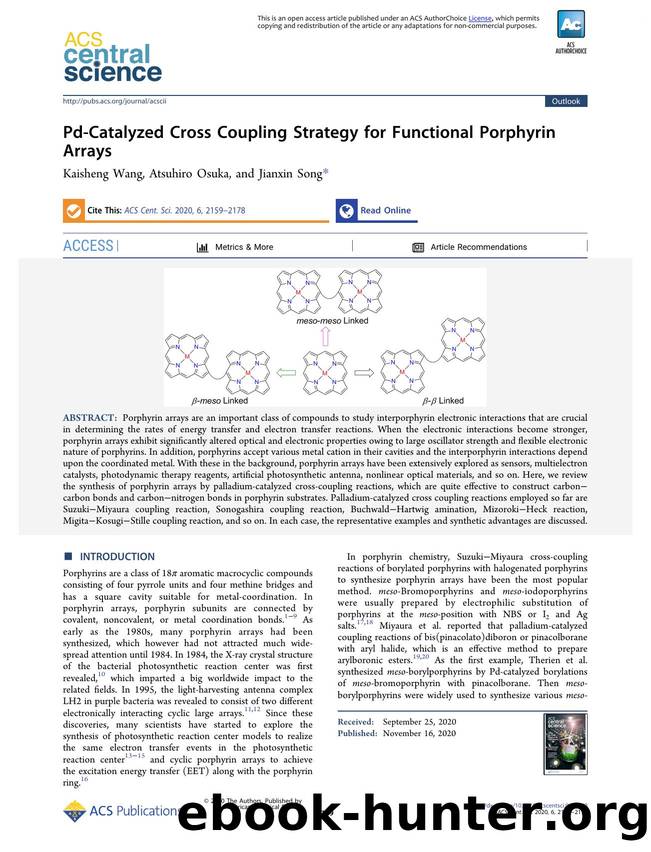 Pd-Catalyzed Cross Coupling Strategy for Functional Porphyrin Arrays by unknow