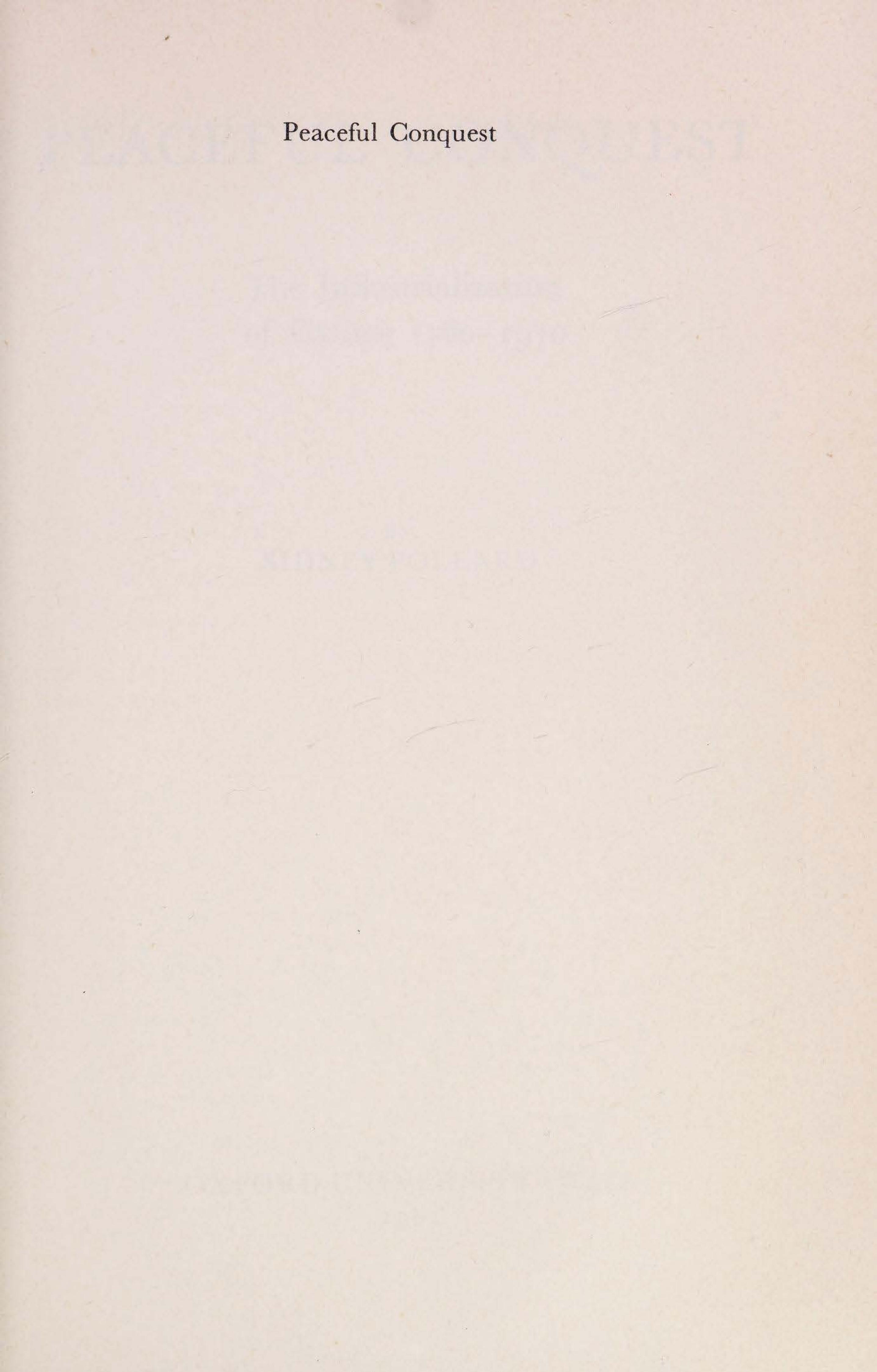 Peaceful Conquest: The Industrialization of Europe, 1760-1970 by Sidney Pollard